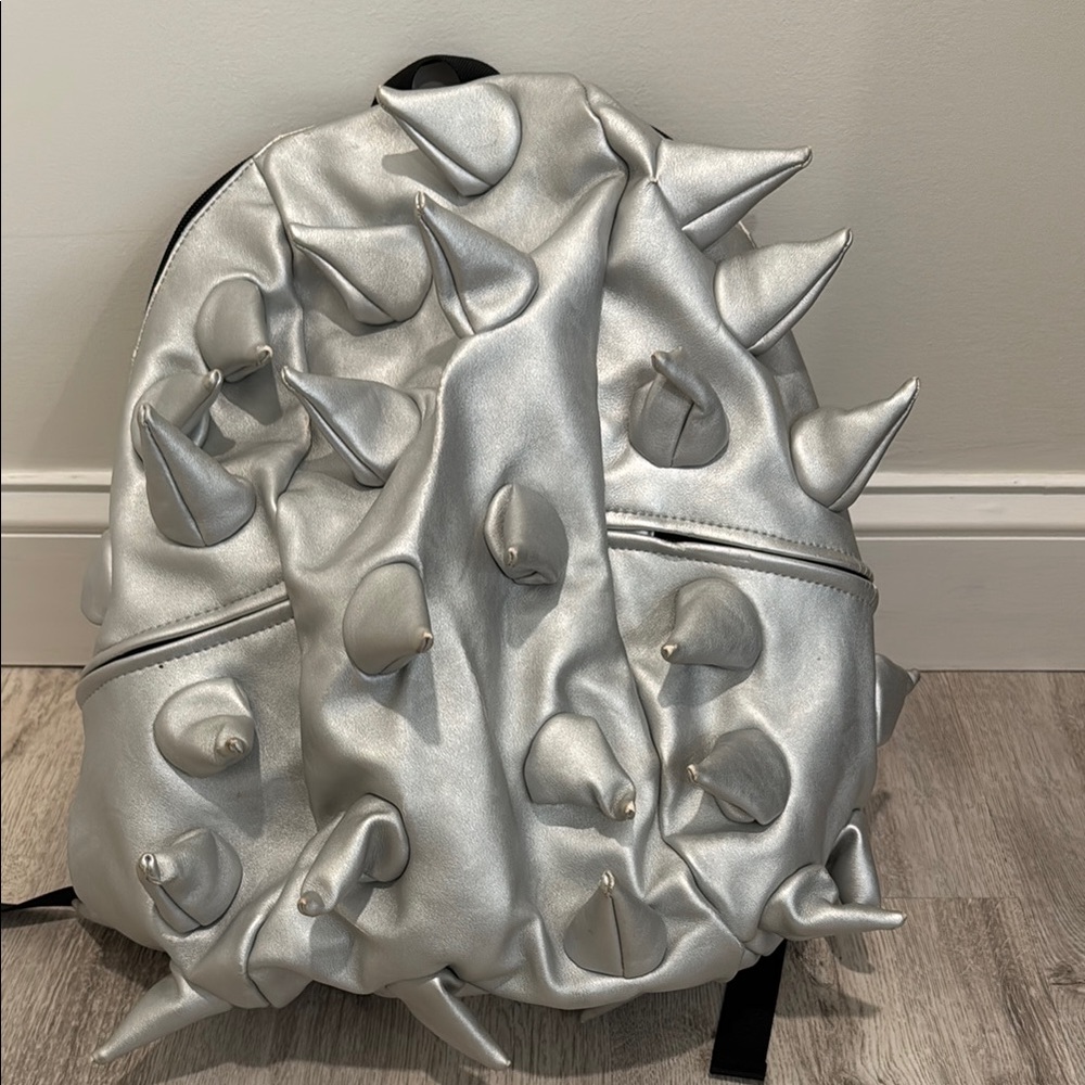 Silver Spiked Backpack